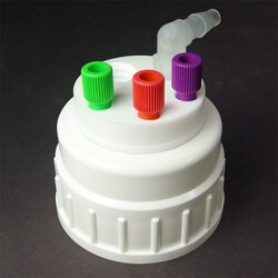 Analytical Sales & Services&nbsp;Canary-Safe Waste Cap B53 for Nalgene, 3 Ports for 1/8
