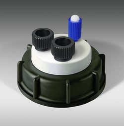 Analytical Sales & Services&nbsp; Canary-Safe S60 Mobile Phase Cap, 2 Ports for 1/4