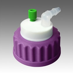 Analytical Sales & Services&nbsp;Canary-Safe Waste Cap GL45, 1 Standard Tubing Port, and 1 Port for Barbed Adapter (no exhaust filter port)