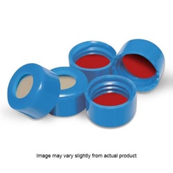 Analytical Sales & Services&nbsp;9mm Blue Twist Cap with Bonded Natural Rubber/PTFE Liner, GC/MS Certified