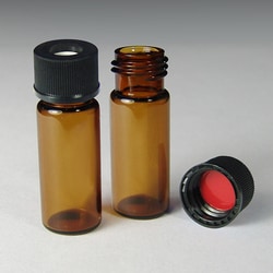 Analytical Sales & Services&nbsp;10mm, 12 x 32  2mL Amber Wide Mouth Screw Vials and Caps w/ Silicone/PTFE Liners