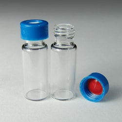 Analytical Sales & Services&nbsp;9mm, 2mL Clear Wide Mouth Twist Vials and Blue Caps with Pre-Slit PTFE/Silicone Liners