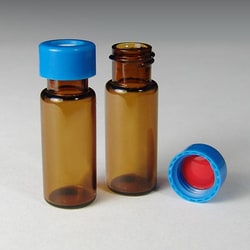 Analytical Sales & Services&nbsp;9mm, 2mL Amber Wide Mouth Twist Vials and Blue Caps with PTFE/Silicone Liners