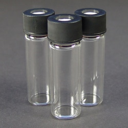 Analytical Sales & Services&nbsp;13mm, 4mL Clear Screw Vials and Black PP Caps with 0.65