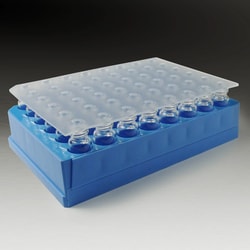Analytical Sales & Services&nbsp;48-Position Silicone/PTFE Cap Mat for HPLC Vials in Waters and Aquity Autosampler Tray, Clear, Pre-slit