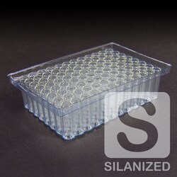 Analytical Sales & Services&nbsp;1.0mL Silanized Flat Bottom Clear Glass Inserts in Vial Loader