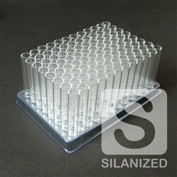 Analytical Sales & Services&nbsp;1.5mL Silanized Flat Bottom Clear Glass Inserts in Vial Loader