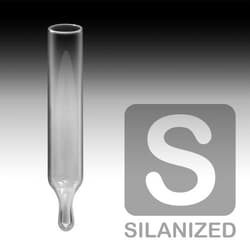 Analytical Sales & Services&nbsp;1mL Tapered/Round-Bottom Clear Glass Inserts - SILANIZED