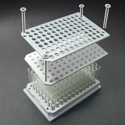 Analytical Sales & Services&nbsp;2.0mL Aluminum Block System, Solid Base with Conical Inserts