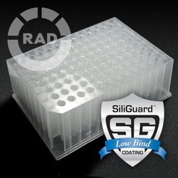 Analytical Sales & Services&nbsp;1mL TrueTaper 96-Well Collection Plate with 50uL Tapered-Bottom Wells, with SiliGuard&trade; Low Bind Coating, Irradiated
