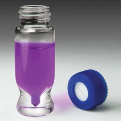 Analytical Sales & Services&nbsp;Maximum Recovery - 9mm, 12 x 32, 1.2mL Clear Tear Drop Screw Vials and Caps with Pre-Slit, Non Bonded  PTFE/Silicone Liners