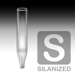 Analytical Sales & Services&nbsp;1mL Tapered/Flat-Bottom Clear Glass Inserts - SILANIZED
