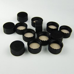 Analytical Sales & Services&nbsp;9mm Solid Black Cap with PTFE Liner