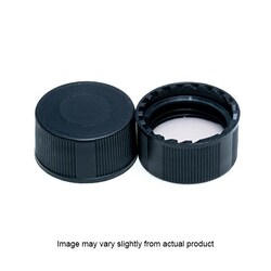 Analytical Sales & Services&nbsp;9mm Solid Black Cap with PTFE/Silicone Liner