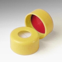Analytical Sales & Services&nbsp;11mm Yellow Snap Caps with Pre-Slit Silicone/PTFE Liners