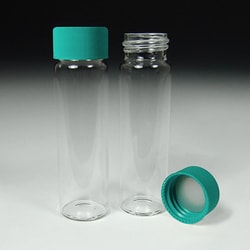 Analytical Sales & Services&nbsp;40mL Clear Glass EPA/VOA Vials and Polypropylene Open Top Caps with Teflon/Silicone Liners