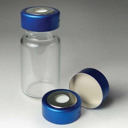 Analytical Sales & Services&nbsp;20mm Blue Magnetic Aluminum/Tin Caps with Ultra Low Bleed Beige PTFE/White Silicone Liners