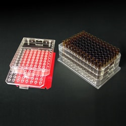 Analytical Sales & Services&nbsp;2.0mL 96-Well Clear Flexi-Tier&trade; Block System with Amber Inserts