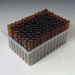 Analytical Sales & Services&nbsp;2.0mL Amber Glass Flat Bottom Vials in Vial Loader