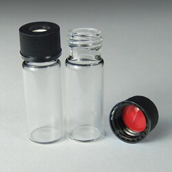 Analytical Sales & Services&nbsp;10mm, 12 x 32  2mL Clear Wide Mouth Screw Vials and w/ Pre-Slit Silicone/PTFE Liners