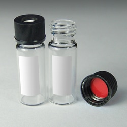 Analytical Sales & Services&nbsp;10mm, 12 x 32  2mL Clear Wide Mouth Screw Vials w/ Marking Spot and Caps w/ Silicone/PTFE Liners