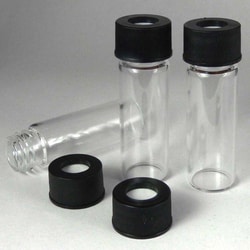 Analytical Sales & Services&nbsp;13mm, 4mL Clear Screw Vials and Black PP Caps with 0.75
