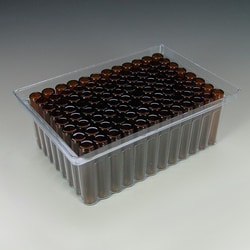 Analytical Sales & Services&nbsp;1.5mL Amber Flat Bottom Glass Inserts in Vial Loader