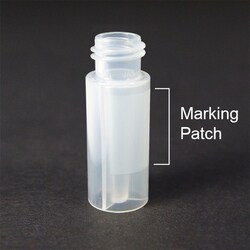 Analytical Sales & Services&nbsp;9mm, 12x32mm, CLEAR PP Twist Vial, with Molded 250µL Insert and Marking Patch