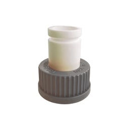 Ace Glass, Inc.&nbsp;GL45 Cap with 29/32 Outer Joint Grey PP PTFE 29/32 joint fixed in GL45 Grey Polypropylene cap with machined groove for Keck clips