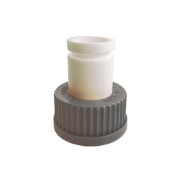 Ace Glass, Inc.&nbsp;GL45 Cap with 29/42 Outer Joint Grey PP PTFE 29/42 joint fixed in GL$% Grey Polypropylene cap with machined groove for Keck clips