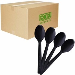 Enterprise Technology Solutions&nbsp;Eco-Products  Spoons, Recycled Polysterene, 50/PK, 20PK/CT, Black