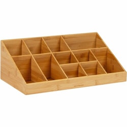 Enterprise Technology Solutions&nbsp;EMS Mind Reader LLC  Condiment Organizer,11Compartment,Bamboo,9.5