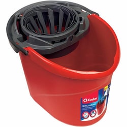Enterprise Technology Solutions&nbsp;O-Cedar  Bucket, QuickWring, 2.5 Gallon, Red/Gray