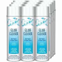 Enterprise Technology Solutions&nbsp;Claire Manufacturing Co  Glass Cleaner Spray, Foaming, 19oz, 12/CT, White