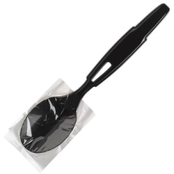 Enterprise Technology Solutions&nbsp;Dixie Foods  Teaspoons, Wrapped, SmartStock, 960/CT, Black