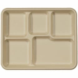 Enterprise Technology Solutions&nbsp;World Centric  Trays,f/Food,Fiber,5Comp,8.27