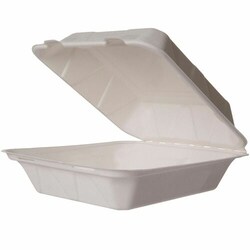 Enterprise Technology Solutions&nbsp;Vegware  Takeout Containers,Clamshell,NaturalFiber,f/Hot&Cold Food,No Added PFAS,8