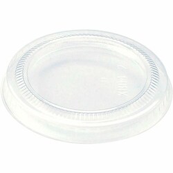 Enterprise Technology Solutions World Centric Flat Lid,f/PortionCups,Compostable,PLA,LightWght,FreezerSafe,f/Cold-WarmFood,2oz-3oz,100/PK,20/CT,CR,
