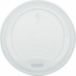 Enterprise Technology Solutions&nbsp;World Centric  Lids,Strawless,Sip,f/10oz-20ozHotCups,f/Cold-Warm,PLA,Bio-Based,PlantSugar,50Lids/PK,20PK,CT,WE