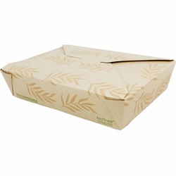 Enterprise Technology Solutions&nbsp;World Centric  Takeout Containers,Folded,Bio-Based,Lining,f/Cold&HotFoods,Paper,50oz,50/PK,4/CT,Natural