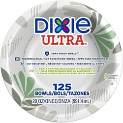Enterprise Technology Solutions&nbsp;Dixie Foods  Bowls, Extra-Heavyweight, 20oz, 125/PK, 4PK/CT, White