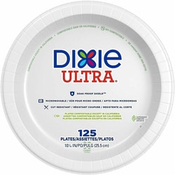 Enterprise Technology Solutions&nbsp;Dixie Foods  Plates,Paper,SoakPrf,MicrowveSafe,HvyWght,10