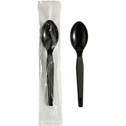 Enterprise Technology Solutions&nbsp;Dixie Foods  Cutlery,Dspsbl,IndvWrp,Spoon,HvyWght,Polyprpylene,1000/CT,BK