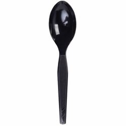 Enterprise Technology Solutions&nbsp;Dixie Foods  Teaspoons, Medium-weight Plastic,1000/CT, Black