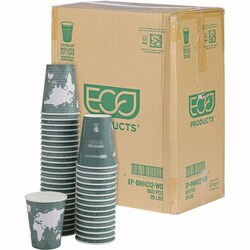 Enterprise Technology Solutions&nbsp;Eco-Products  Hot Cup, Insulated, World Art, 12oz, 600/CT, Green