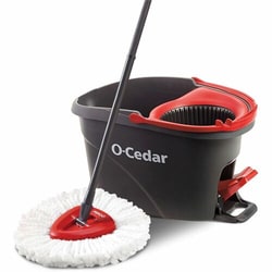 Enterprise Technology Solutions&nbsp;O-Cedar  Bucket System,w/EasyWring Bucket/SpinMop/Handle,Red/Gray