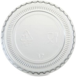 Enterprise Technology Solutions&nbsp;Genuine Joe  Portion Cup Lids, 1oz, 50/BG, 50BG/CT, Clear