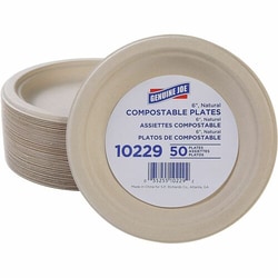 Enterprise Technology Solutions&nbsp;Genuine Joe  Plates, Compostable, 6