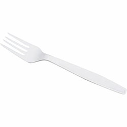 Enterprise Technology Solutions&nbsp;Karat by Lollicup  Cutlery,Disposable,Wrapped,Fork,HeavyWeight,1000/CT,White