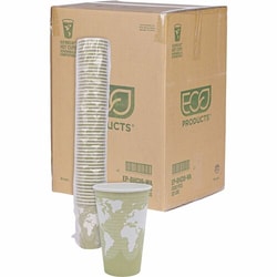 Enterprise Technology Solutions&nbsp;Eco-Products  Hot Cups, World Art, 16 oz, 50/PK, 20PK/CT, Multi